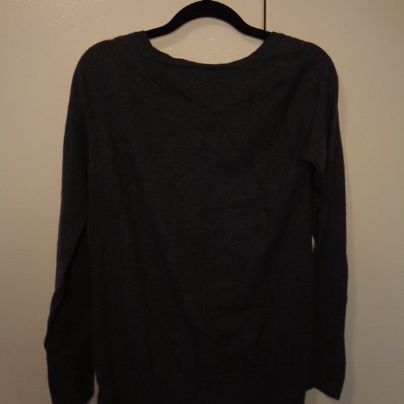 Gap Charcoal Grey Sofie Wool Blend Open Round Neck - Picture 4 of 8